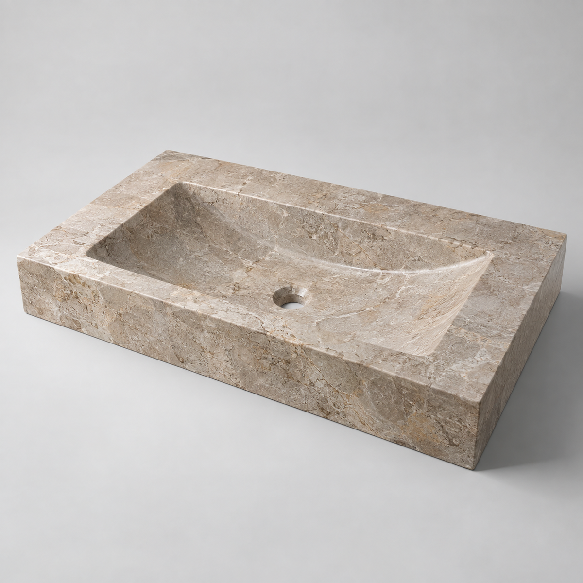 Waschtisch Naturstein 120 cm – originale Detailansicht